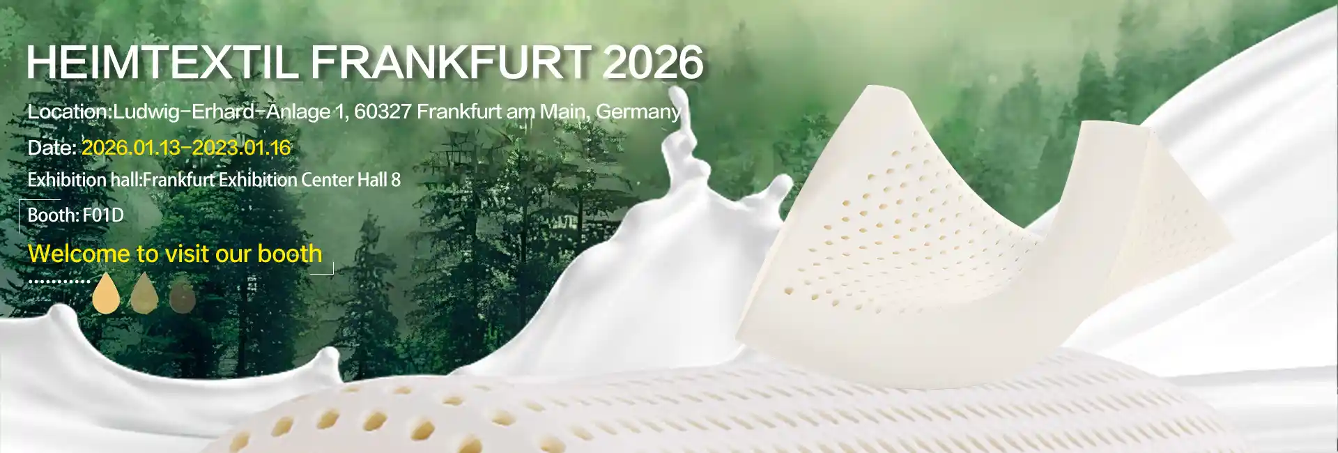 Pare pou 2026 Fwa Entènasyonal Tekstil Komèsyal ak Kay? Vizite Jiasheng Latex nan F01D